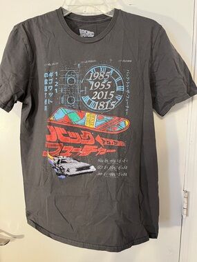 Back to the Future  Graphic Tee - Size Medium, Gray